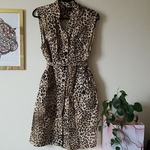 Leopard Shirt Dress